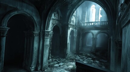 Naklejka premium Spectral Graveyard Interior 