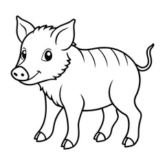  A cute baby wild boar 