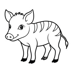  A cute baby wild boar 