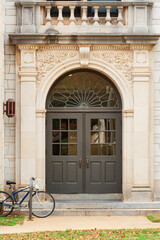 Entrance to Gearhart Hall, formerly Ozark Hall, the University of Arkansas campus, USA