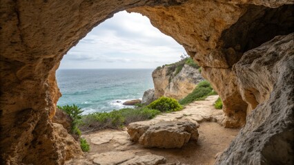 Candid Stone Frame Isolated on Transparent Background for Creative Design Use