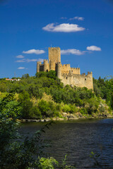 Templar castle of Almourol located in an isle in the middle of the Tagus river