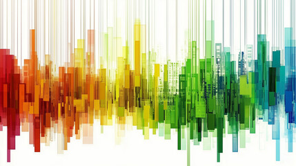 Obraz premium Vertical multi-colored lines background with white background