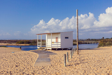beach hut on the beach of Salgados - Algarve - Portugal