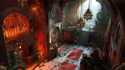 Naklejka premium Spooky Castle 