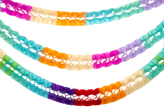 party streamers isolated over white