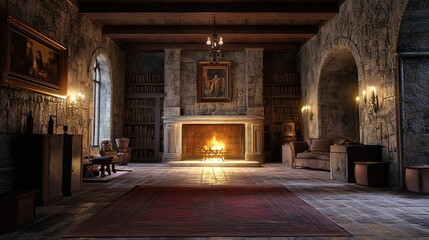 Fototapeta premium Stone House Interior 