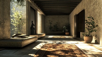 Fototapeta premium Stone House Interior 