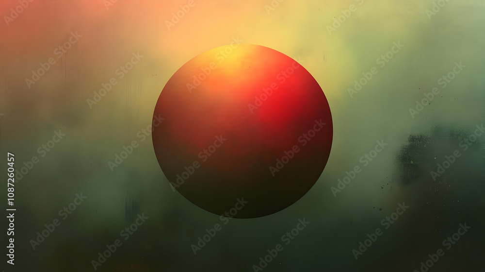 Poster abstract circle background with red gradient