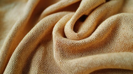 A stretchable fabric regains its shape after being pulled, highlighting the elasticity of modern textiles used in sportswear and everyday clothing