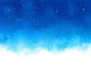 星空 夜空 水彩テクスチャ素材