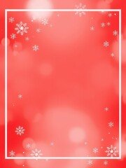 Abstract Christmas illustration with small snowflakes on red gradient background, abstract