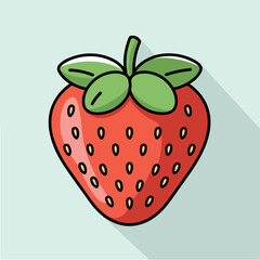 Obraz premium Strawberry Cartoon Style: 