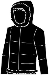 winter illustration scarf silhouette hat logo clothing icon fashion outline clothes set cold collection gloves warm jacket sweater style shape and vector graphic background