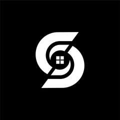 s logo design with house or real estate