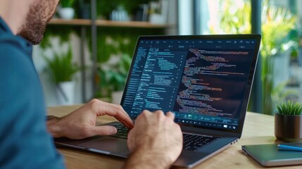 Close Up of Laptop Screen Displaying AI Generated Code