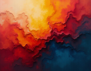 Obraz premium Abstract orange and blue background. Generative Ai