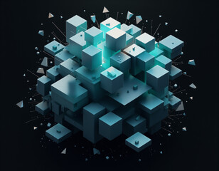 Abstract cayan background. Generative Ai