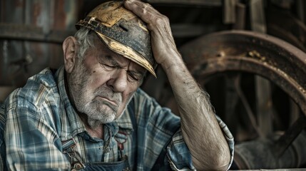 Obraz premium Weary Worker