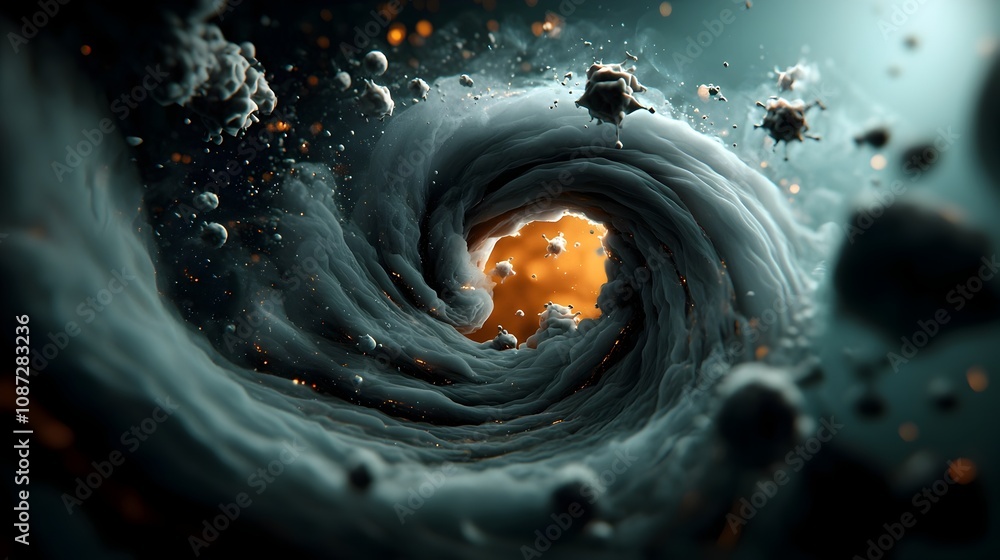 Aufkleber enchanting and ethereal molecular system with intricate crystalline structures swirling energy field