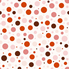 Seamless pattern with multicolored dots for Valentine's Day, Birthdays, Mother's Day, and International Women's Day. Festive print with scattered dots in a chaotic arrangement