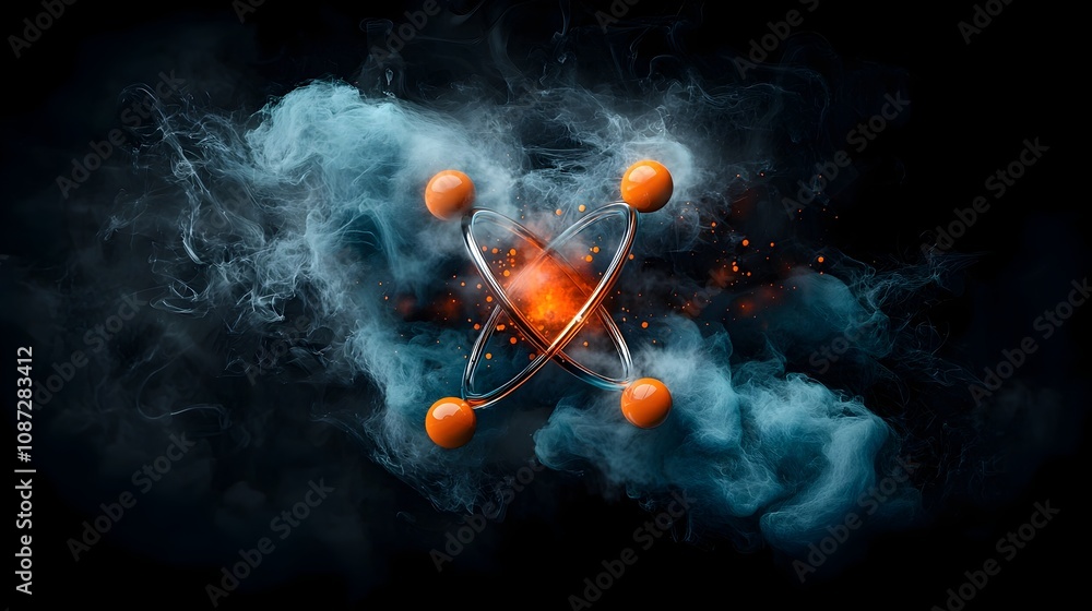Poster reinvented molecular magic a captivating and innovative take on the beauty of intricate atomic struc