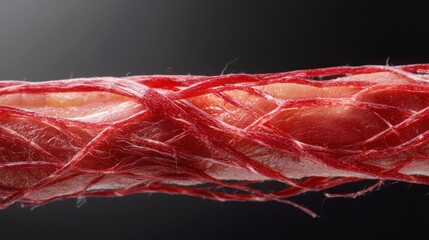 Close-Up of Muscle Fibers and Capillaries