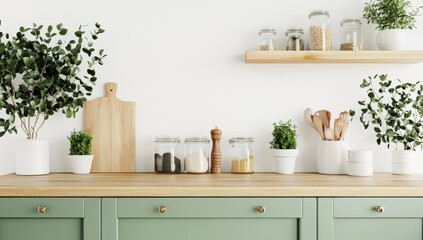 Kitchen Background with soft light background