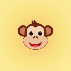 Friendly Monkey Face Icon