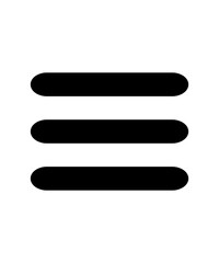 Fototapeta premium The burger-menu interface icon is black on a white background