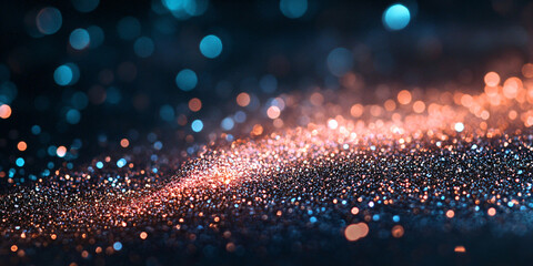 Obraz premium Abstract shiny bright multicolored background and blur. Luxurious banner template for new year, christmas, kids party or holiday card with space for text