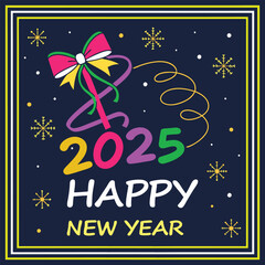 Happy new year vector template background illustration