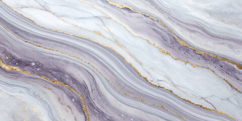 Elegant Purple Marble with Golden Accents