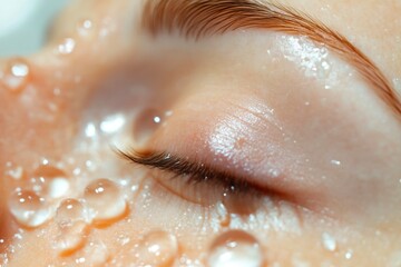 Fototapeta premium Skincare Acid Droplets Macro Detail