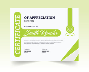 Certificate of appreciation design template