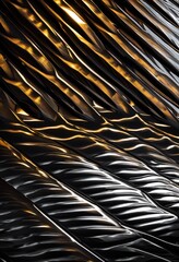 close view intricate patterns sleek steel surface revealing industrial textures reflective designs, chrome, metal, finish, grain, polished, brushed, clean