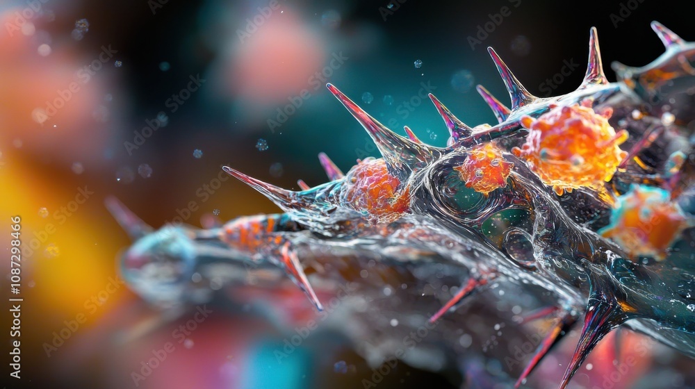 Poster High Resolution Microscopic View of Virus Particles