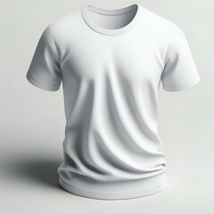 Tshirt Mockup Plain White T-Shirt Isolated on White Background
