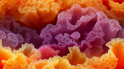 Vibrant abstract forms inspired by ocean coral - seamless pattern texture png