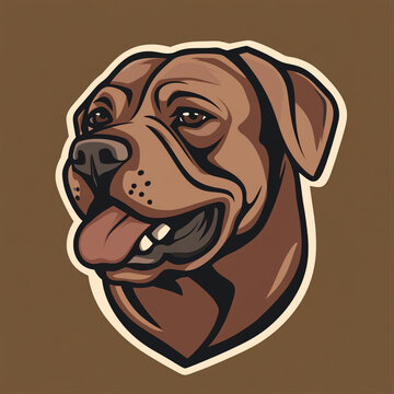 Naklejki Boerboel Dog Logo: One Big Modern Pale Design for Brand Identity
