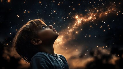 The hopeful imagination of youth exploring the wonders of the universe.