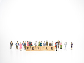 Naklejka premium the word people