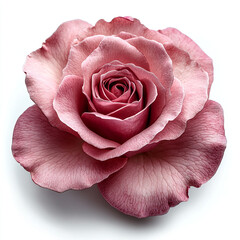 Red and Pink rose with water drops isolated on white background