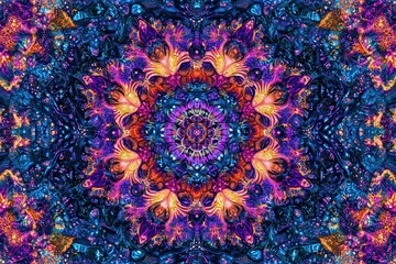 Vibrant Kaleidoscopic Design: A Fusion of Colors and Patterns