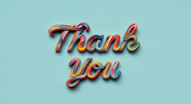 Vibrant Thank You Card Message, Grateful Appreciation Sign,  Expression of Grateful Gratitude