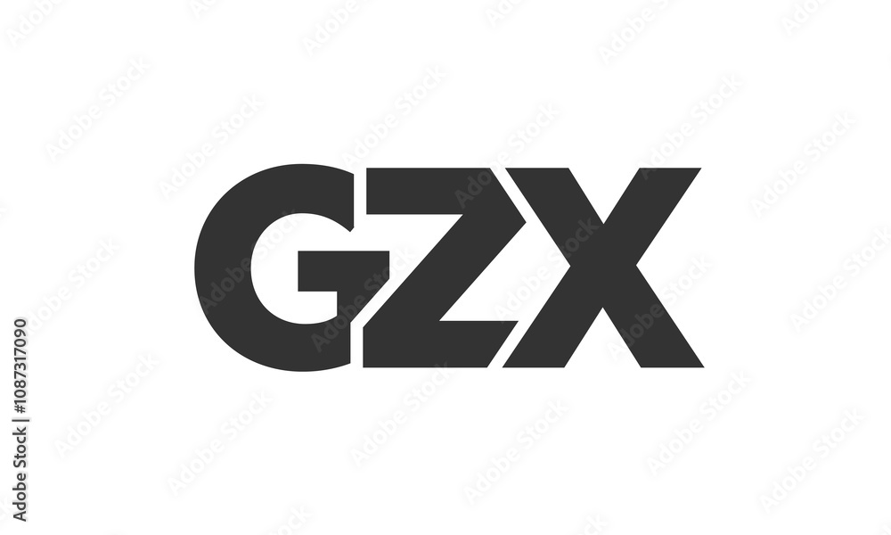Fototapete GZX logo design template with strong and modern bold text. Initial based vector logotype featuring simple and minimal typography. Trendy company identity.