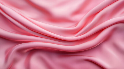 Obraz premium Soft, flowing pink fabric with elegant drapes, perfect for backgrounds, fashion designs, or creative projects.