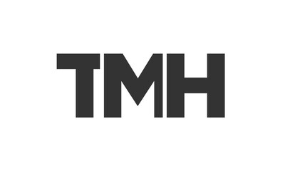 TMH logo design template with strong and modern bold text. Initial based vector logotype featuring simple and minimal typography. Trendy company identity.