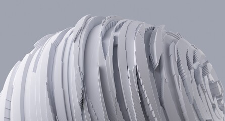3d render of Abstract detailed shape. Dynamic futuristic background.   © Михаил Богданов