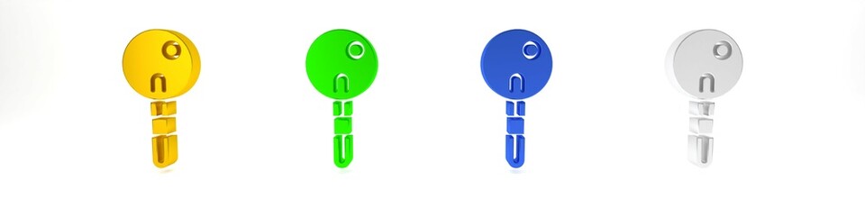 Colorful Lollipop icon isolated on white background. Food, delicious symbol. Minimalism concept. 3D render illustration